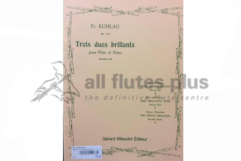 Kuhlau Trois Duos Brillants Op 110-Flute and Piano