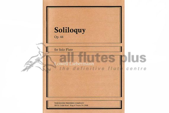 Liebermann Soliloquy Op 44 for Solo Flute