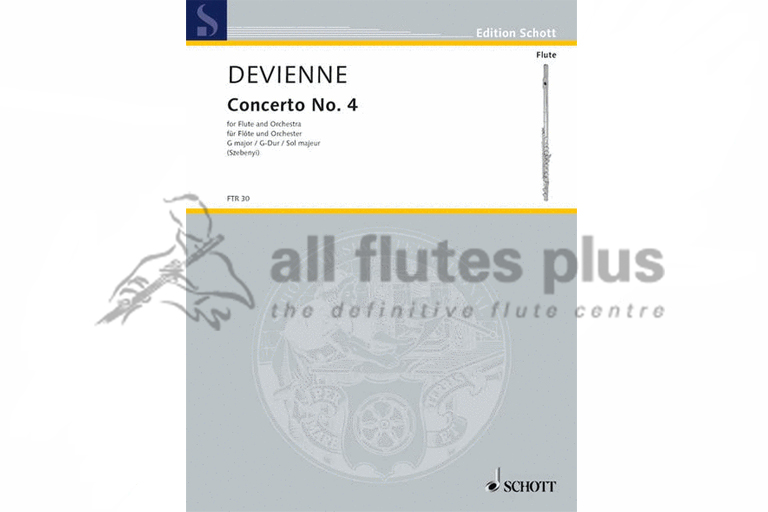 Devienne Concerto No 4 in G Major-Flute and Piano-Schott