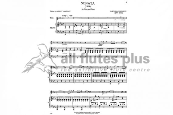 Donizetti Sonata-Flute and Piano-IMC