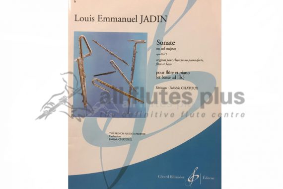 Jadin Sonata in G Major Opus X No 3-Flute and Piano-Billaudot