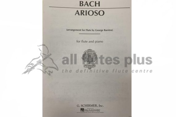Bach Arioso for Flute and Piano
