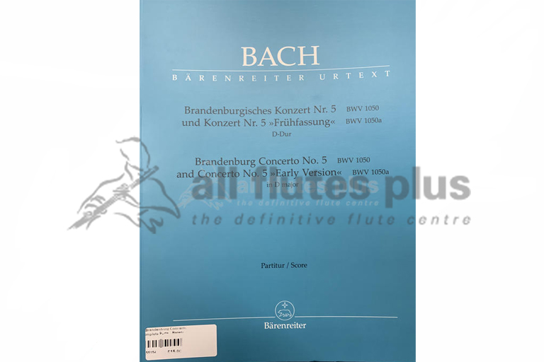 Bach Brandenburg Concerto No 5 BWV1050 and BWV1050a Score