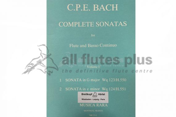 CPE Bach Complete Sonatas Volume 1-Flute and Basso Continuo