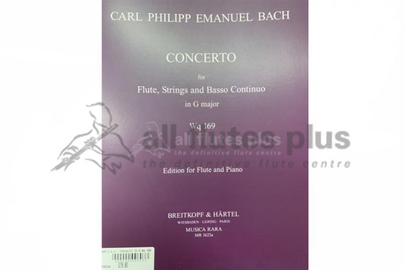CPE Bach Concerto in G Major WQ169 for Flute & Piano