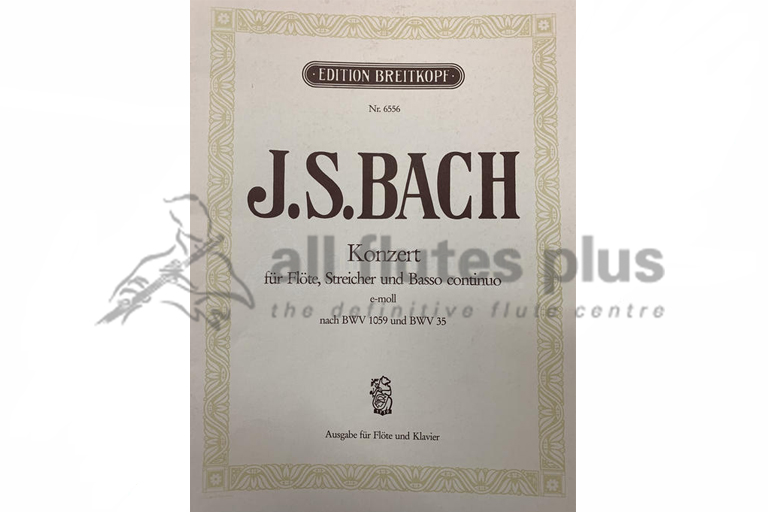 JS Bach Concerto BWV1059 in E Minor and BWV35-Flute and Piano