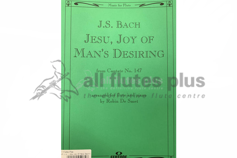 Js Bach Jesu Joy Of Man S Desiring From Cantate No 147 Flute And Piano Fentone