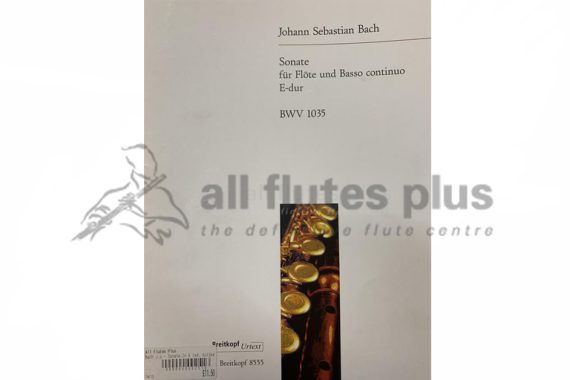 JS Bach Sonata in E Major BWV 1035-Flute and Basso Continuo