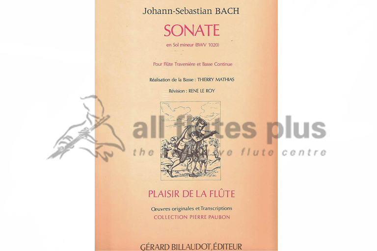 JS Bach Sonata in G Minor BWV 1020-Flute and Basso Continuo