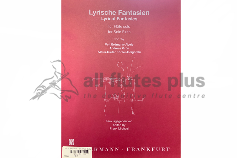 Lyrical Fantasies for Solo Flute by Abel/Grun and Kohler
