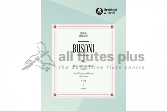 Busoni Duo K156 in E Minor for Two Flutes and Piano