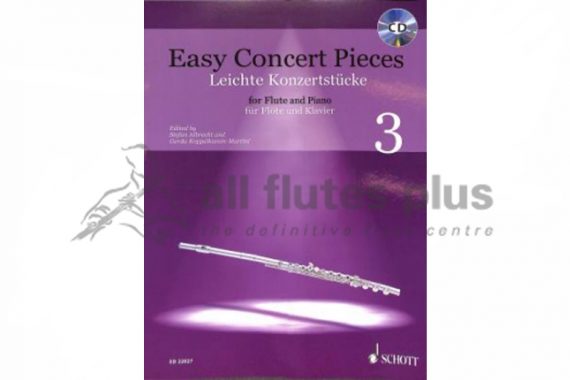 Easy Concert Pieces Volume 3-Flute and Piano with CD-Schott