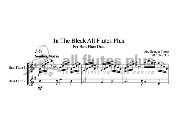 In the Bleak Mid Winter Bass Flute Duet-All Flutes Plus-Digital Download