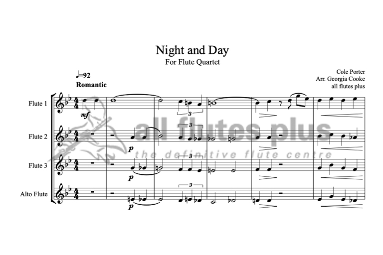 AFP Night and Day-Flute Quartet-Digital Download