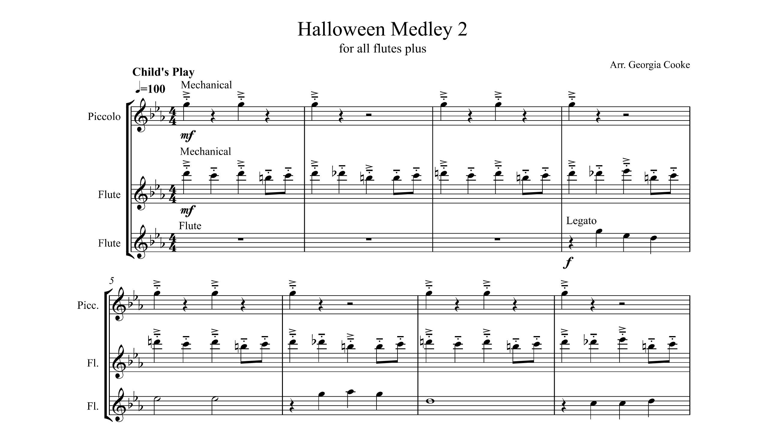 AFP Halloween Medley 2-Flute Trio-Digital Download