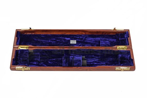 Wiseman Wooden Traditional Style Flute Case with Burr Wood Effect
