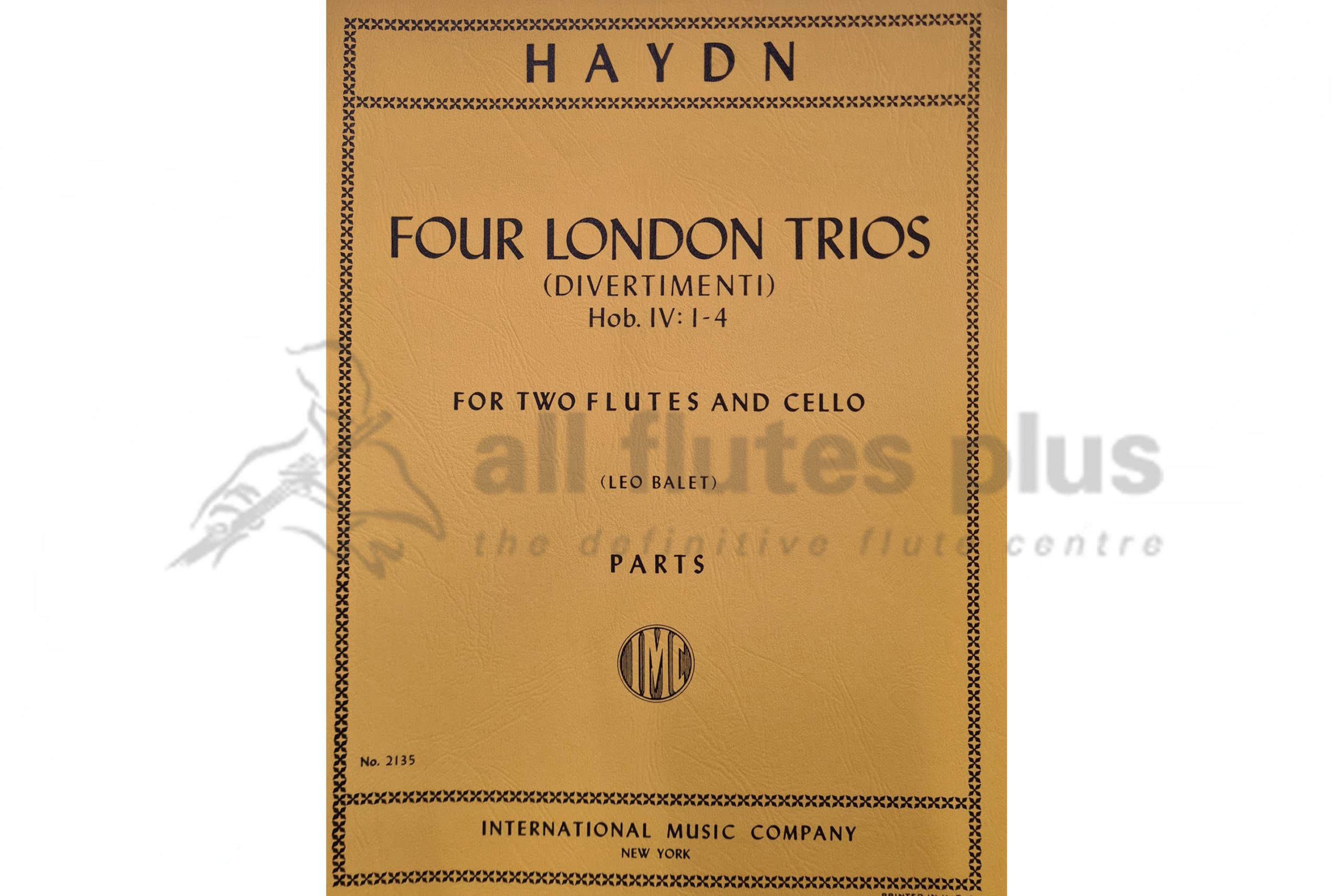 Haydn Four London Trios for Two Flutes and Cello