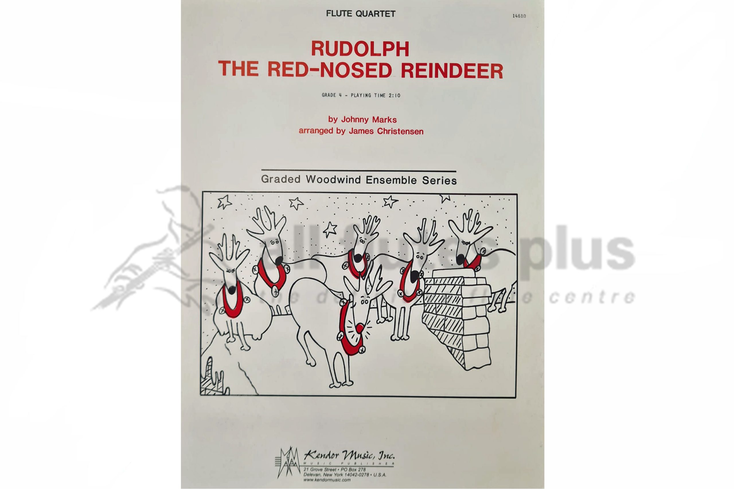 Rudolph The Red Nosed Reindeer for Flute Quartet